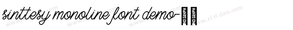 sinttesy monoline font demo字体转换